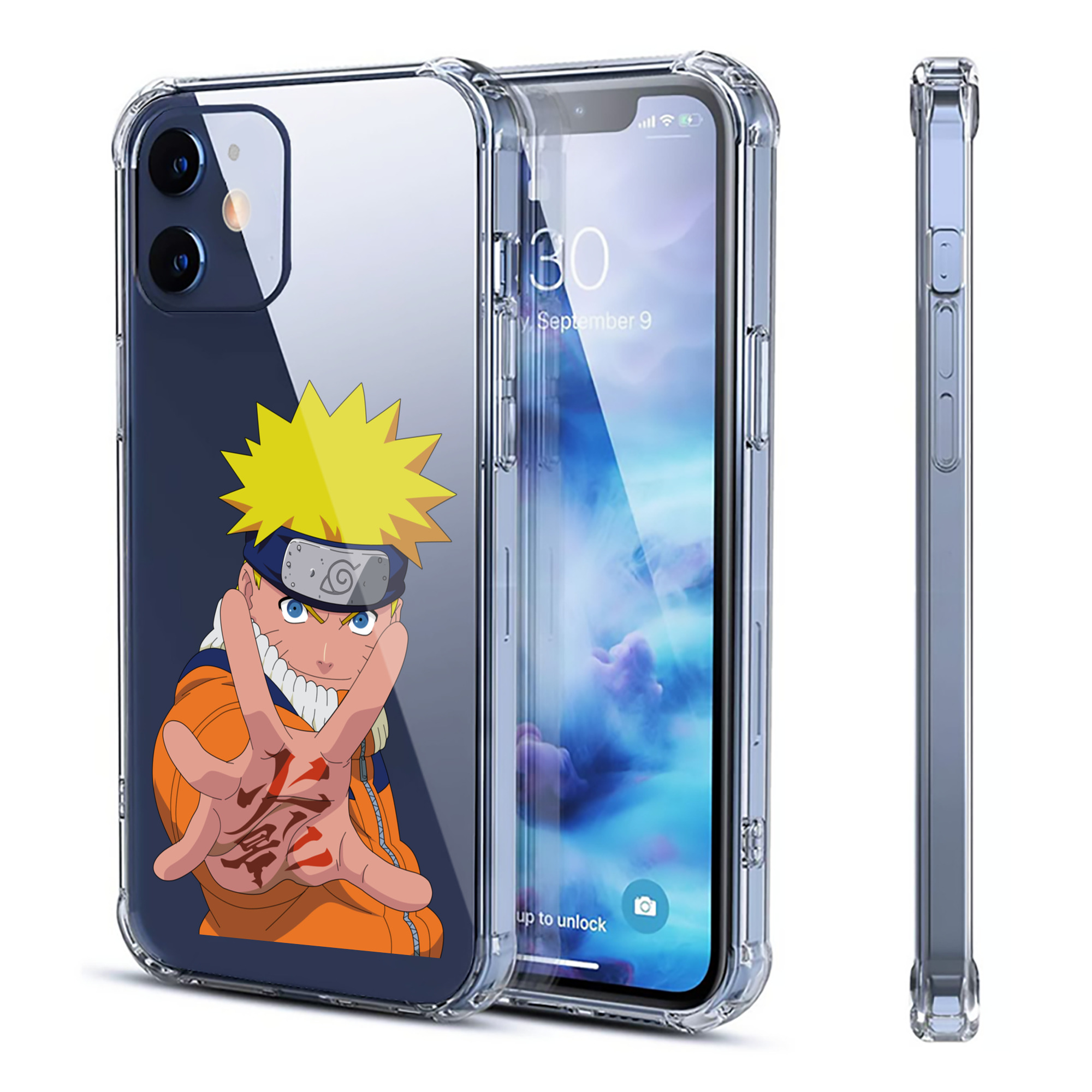 （画像用） NARUTO -ナルト- うずまき ナルト Uzumaki Naruto 【iPhone 12シリーズ対応】透明スマホケース（クリアソフトケース）